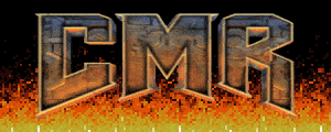 The letters C, M, and R in the style of the Doom 3 logo.